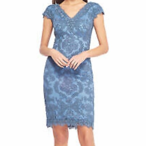 Tadashi Shoji Paulette Parker Dress ATY1304MZ - Picture 1 of 8